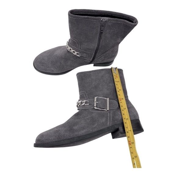 Vionic Crescent Gray Suede Moto Ankle Boots Size 7.5 - Picture 7 of 14